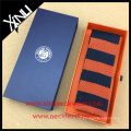 Cravate d&#39;affaires Set Orange Blue Stripe Cravates en soie tricotées Hommes